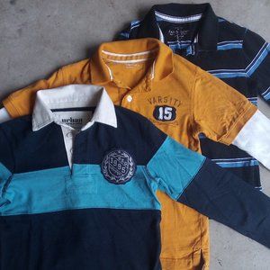 Boy's Small 6/7 Long Sleeve Polo Style Shirts (3 Shirts)